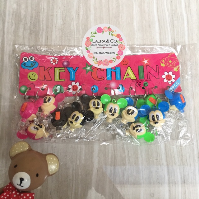 Gantungan kunci mickey 12pc grosir lusinan