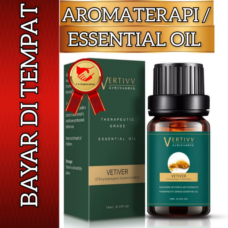 Essential oil Aromaterapy  VERTIVV  Aromaterapi Diffuser humidifier  Vertiver Essential Oil  10 ml