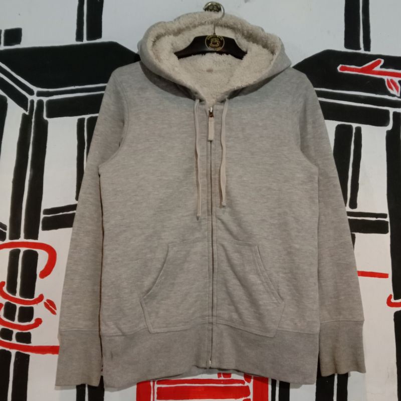 HOODIE UNIQLO ORIGINAL MURAH / UNIQLO HOODIE SHERPA IMPORT