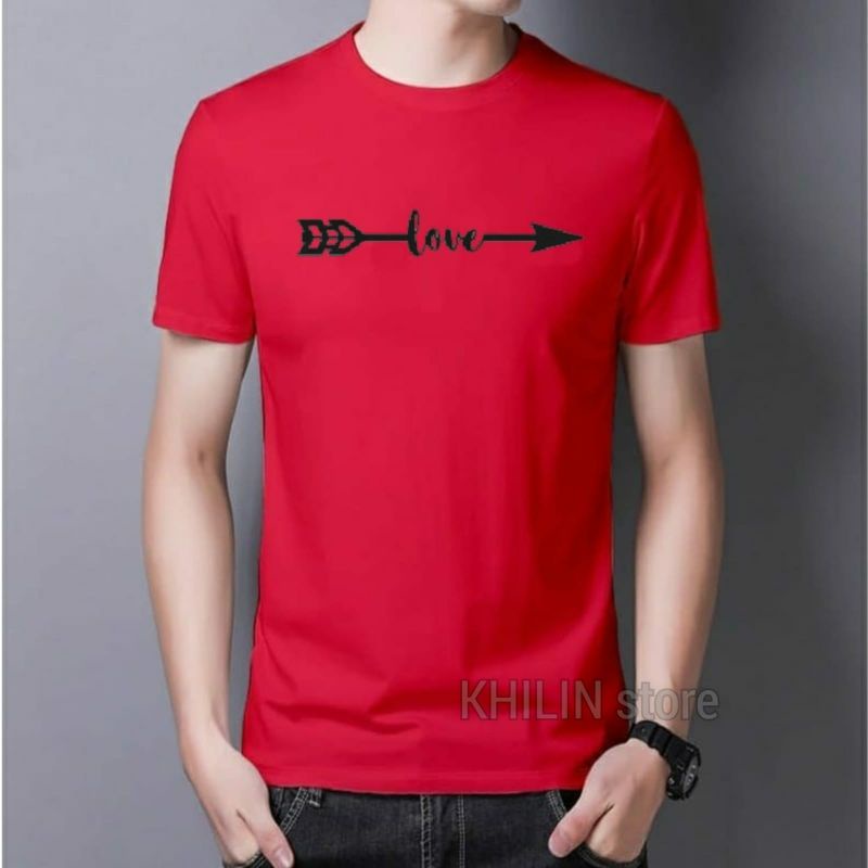 Kaos pria Panah Love distro atasan baju cowok tshirt fashion lelaki cod