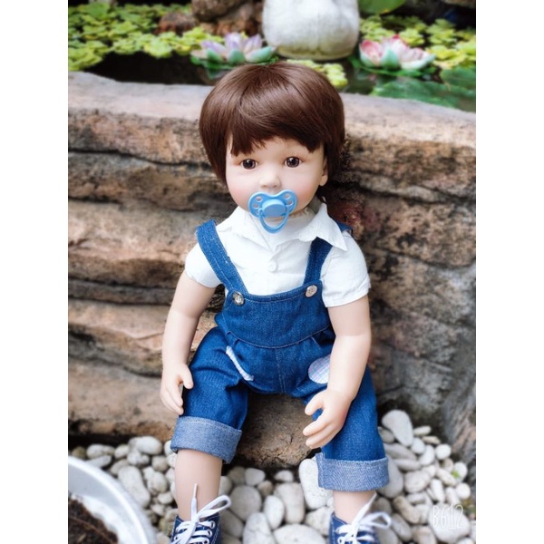Boneka Reborn Silikon Cowok Anak Laki-Laki 60 cm Premium Original