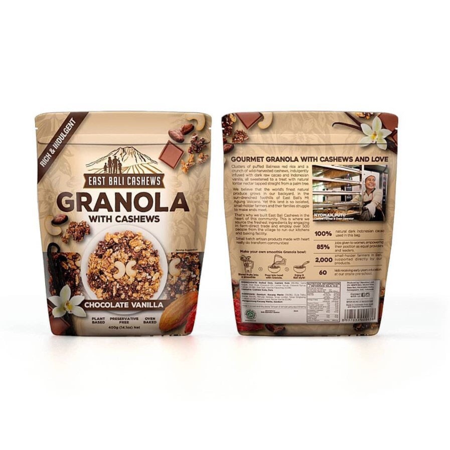 East Bali Cashews Granola Chocolate Vanilla 400gr