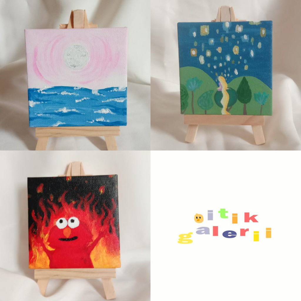 

mini canvas | custom personalize painting | hadiah kado