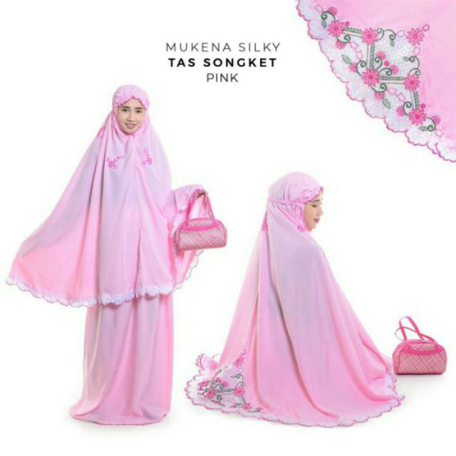 Mukena Silky + (DEFECT) Tas Songket