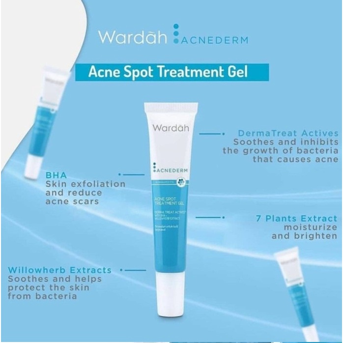 Wardah Acnederm Acne Spot Treatment Gel 15 ml - Gel Jerawat Wardah