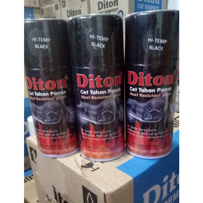 pilok pilox diton hi temp black 150cc (black doff) tahan panas knalpot redi stok