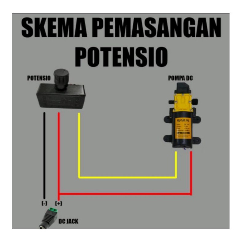 POTENSIO POMPA DC 12V / ALAT PENGATUR KECEPATAN POMPA DC / SPEED KONTROLER DC 12V TANGKI SPRAYER