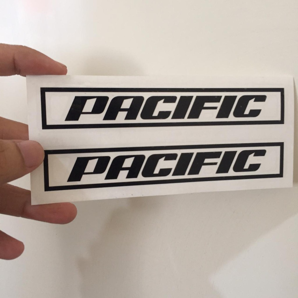 Cutting sticker stiker sepeda lipat frame logo pacific kotak vinyl