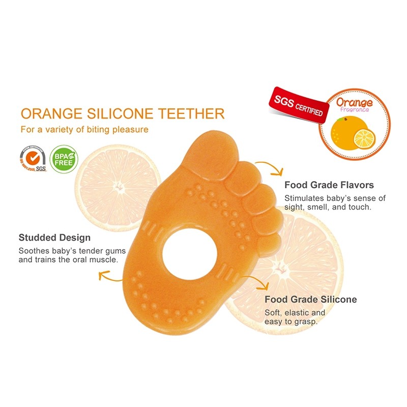 Simba Food Grade Flavors Orange Silicone Teether/Gigitan Bayi silicone 6m+ 1631