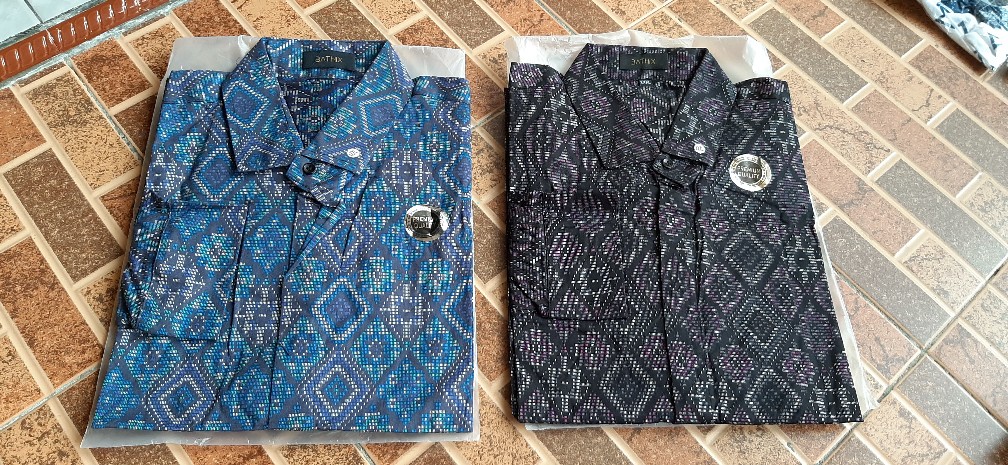Kemeja Batik Songket Pria Tersedia Banyak Motif Diamond Warna Slimfit Ada Big Size Jumbo