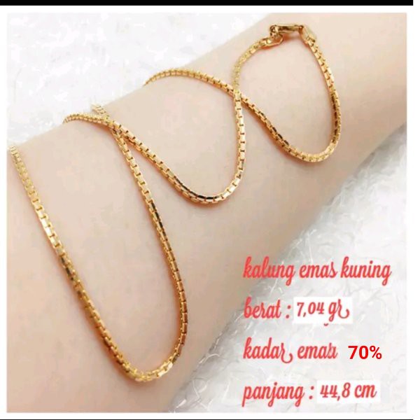 Model Kalung Emas Biji Padi  MODELEMASTERBARU