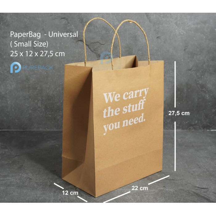 

(TERLARIS) Paperbag Kraft Coklat Standart Size Small Min 24 Pcs/Pack Goodie Bag