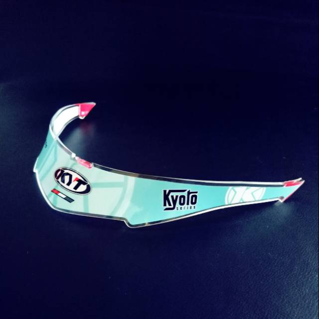 Spoiler helm kyt kyoto aquamarine free sticker set