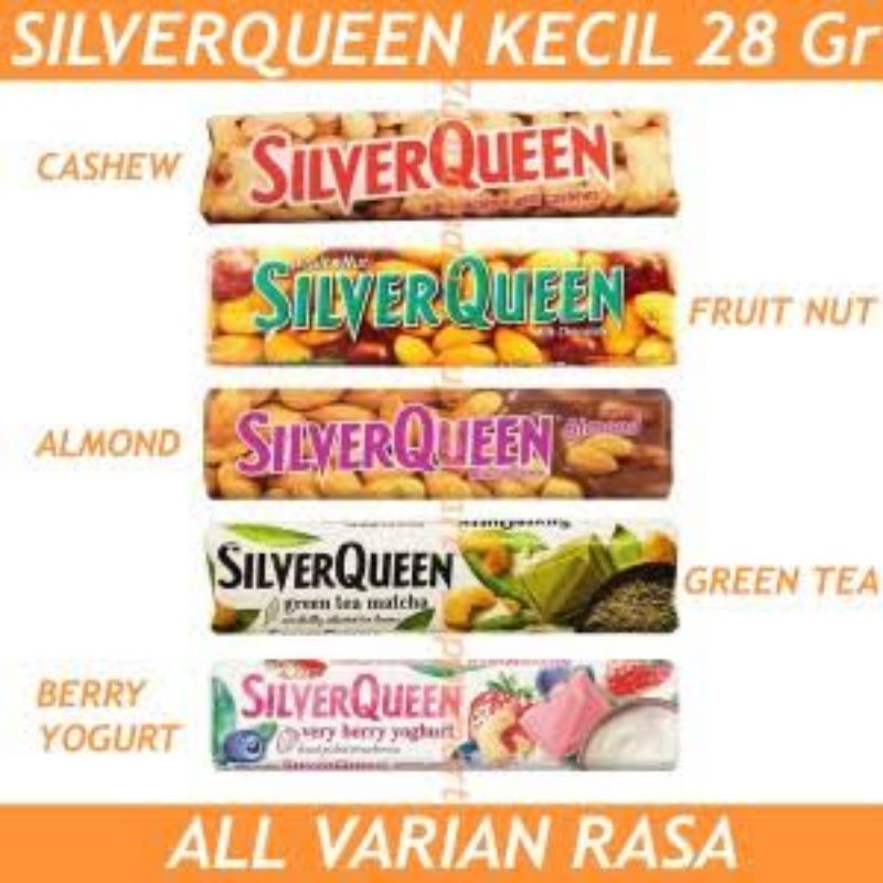 Varian coklat SilverQueen 28gr/55gr