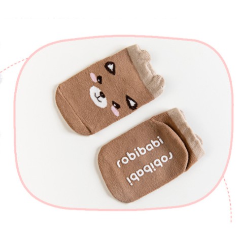Kaos Kaki Bayi Pendek Karakter Hewan / Kaos Kaki Anti Slip Anak Lucu