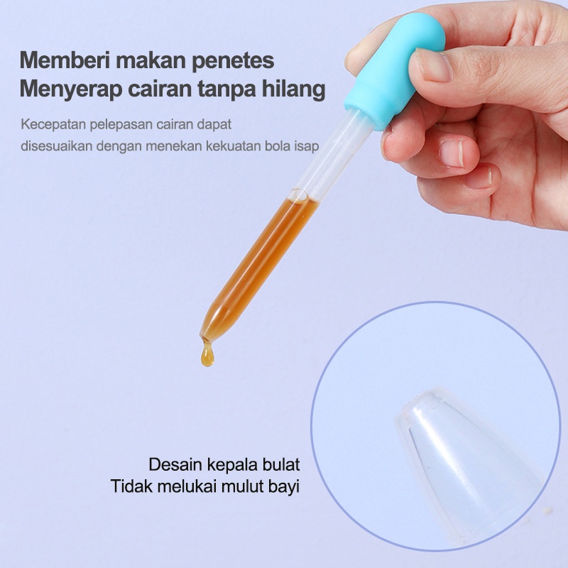 Pipet bayi/Penetes bayi 5ml/Pipet obat bayi/Tempat makan bayi peralatan makan bayi/Perlengkapan bayi (B55)