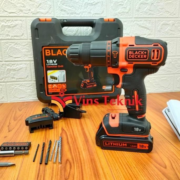 cordless hammer drill black decker BDCHD18k Termurah