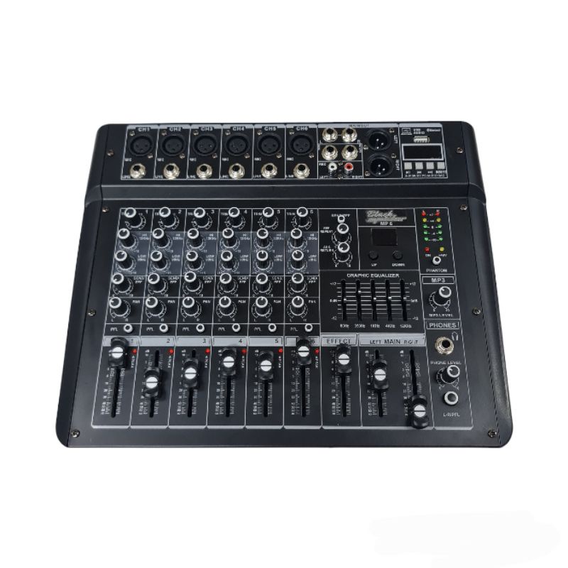 POWER MIXER BLACKSPIDER MP-6 BLACK SPIDER MP 6 MP6 6 CHANNEL