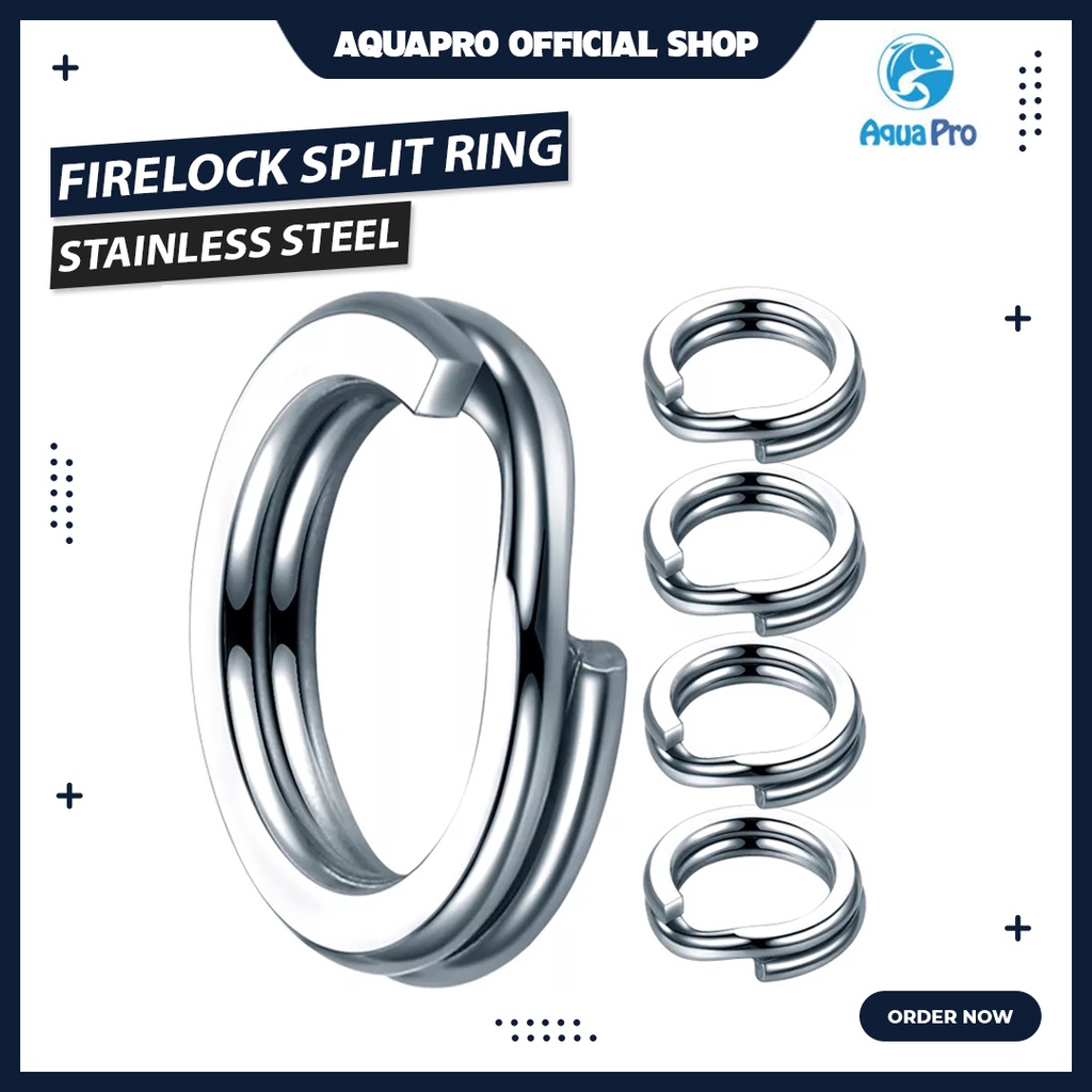 Split Ring - Solid Ring - Rolling Swivel Pancing Firelock Stainless Steel Split Ring Diameter Memancing Ring Konektor Fishing Aksesoris