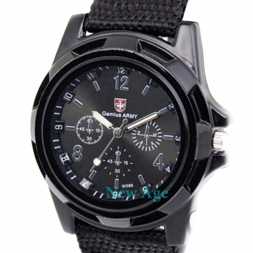 Gemius Army Jam Tangan Military Quartz - Hitam