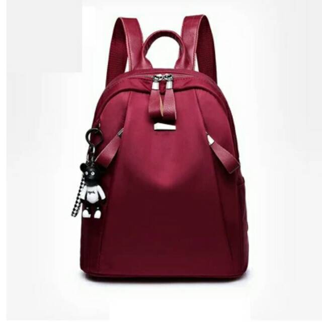 JS_TAS RANSEL ANTI AIR BACKPACK WANITA HITAM MOTIF LIKETHIS KOREA KULIAH SEKOLAH KERJA TA126B5 STEIN