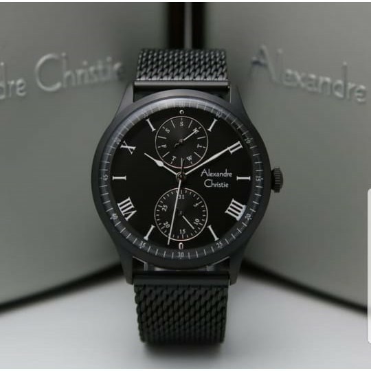 AC alexandre Christie AC 6437  unisex  original stainless steel  hitam