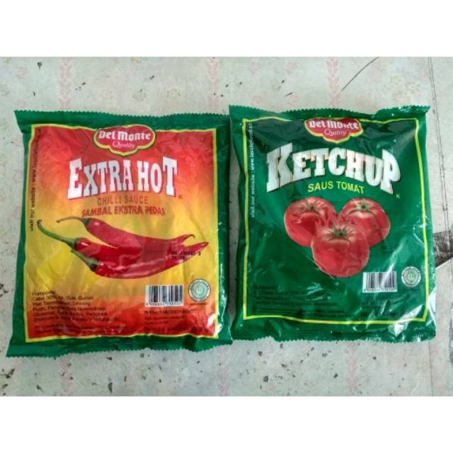 

Saus Delmonte Extra Hot , tomat sachet (isi 24 sachet)