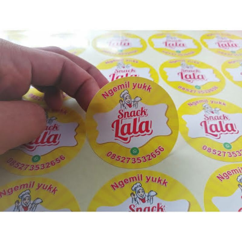 

[BISA COD] Cetak Stiker Cutting Logo Bulat Lembar A3+ Bahan Premium