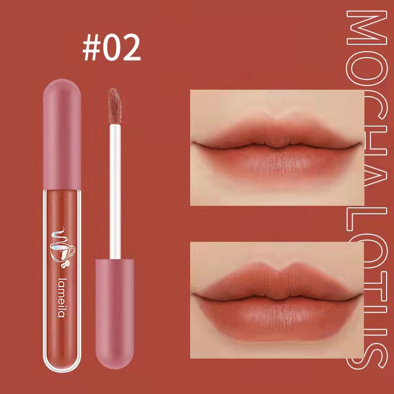 (COD) ready 6 warna lipstik cair glamour matte ringan tahan lama lip gloss Lip Cream import murah