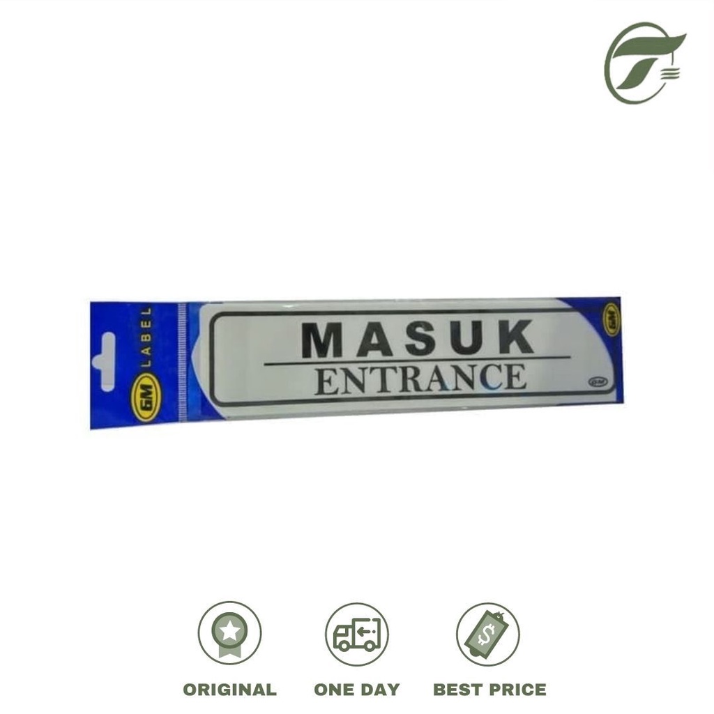 

PLAKAT KECIL MASUK/ENTERANCE GM 3880010418 (5X20CM)