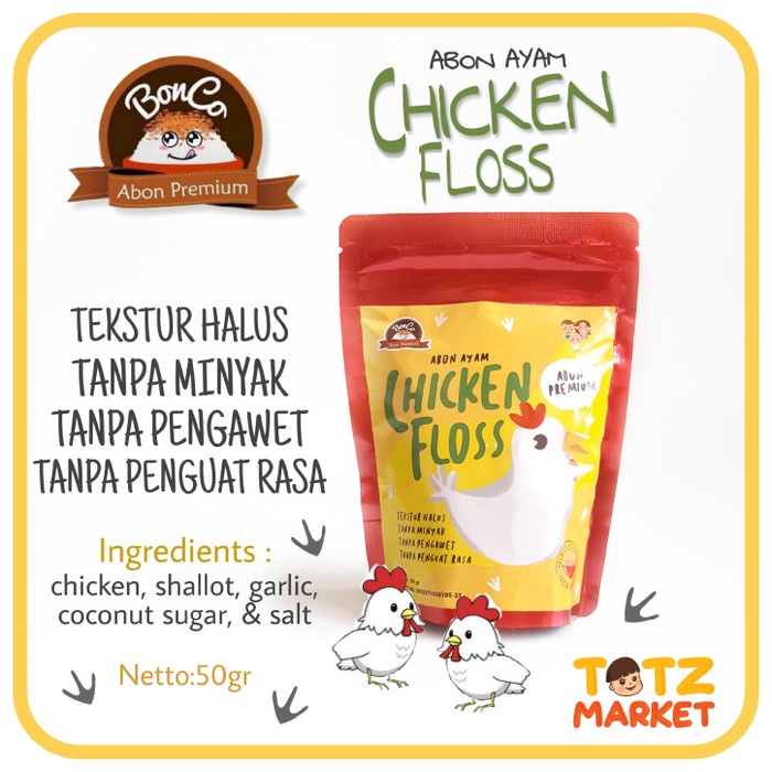 

ABON- ABON AYAM PREMIUM BONCO 50 GR / CHICKEN FLOSS -MAKANAN-KERING.