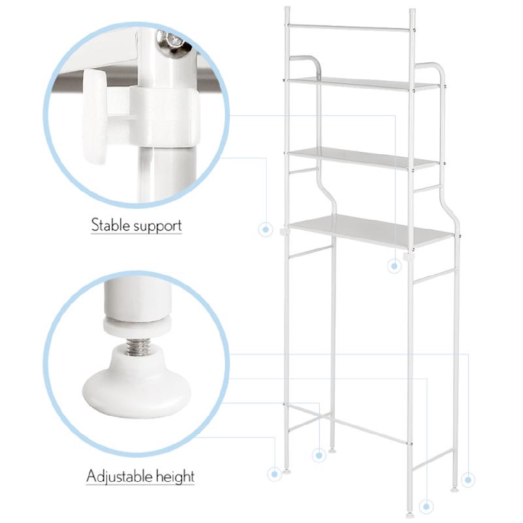 Rak Toilet / Kamar Mandi / WC / Serbaguna Tempat Shampoo Sabun Tissue / Rak Kloset