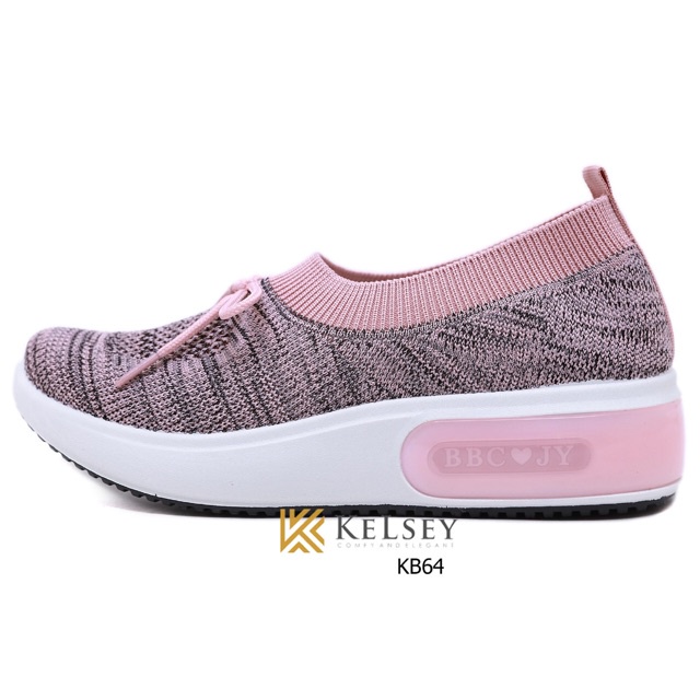 NICOLE SEPATU WEDGES FLYKNIT TALI KELSEY KB64 SHOES IMPORT