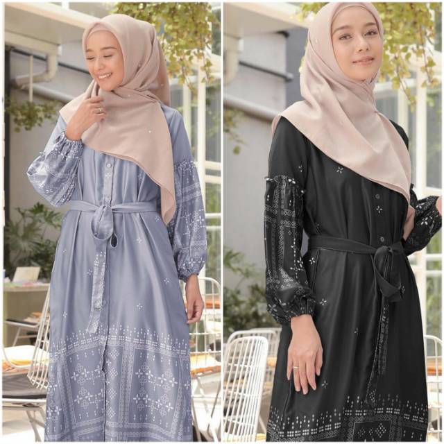 tepian dress vanilla hijab