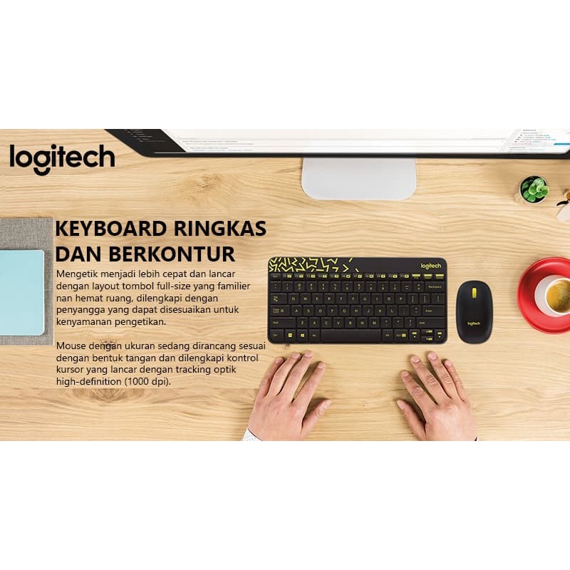 LOGITECH WIRELESS COMBO MK240 KEYBOARD MOUSE 100% Original - MK-240