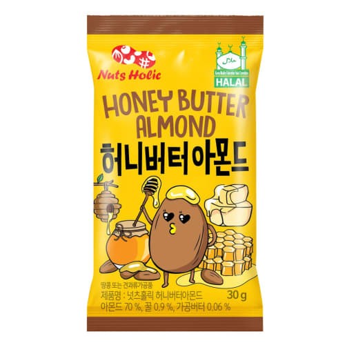 

NUTS HOLIC ALMOND BOX 30g X 8 Honey Butter Hot Spicy