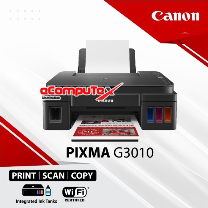 PRINTER CANON INKJET PIXMA G3010 PRINT SCAN COPY ALL IN ONE - RESMI