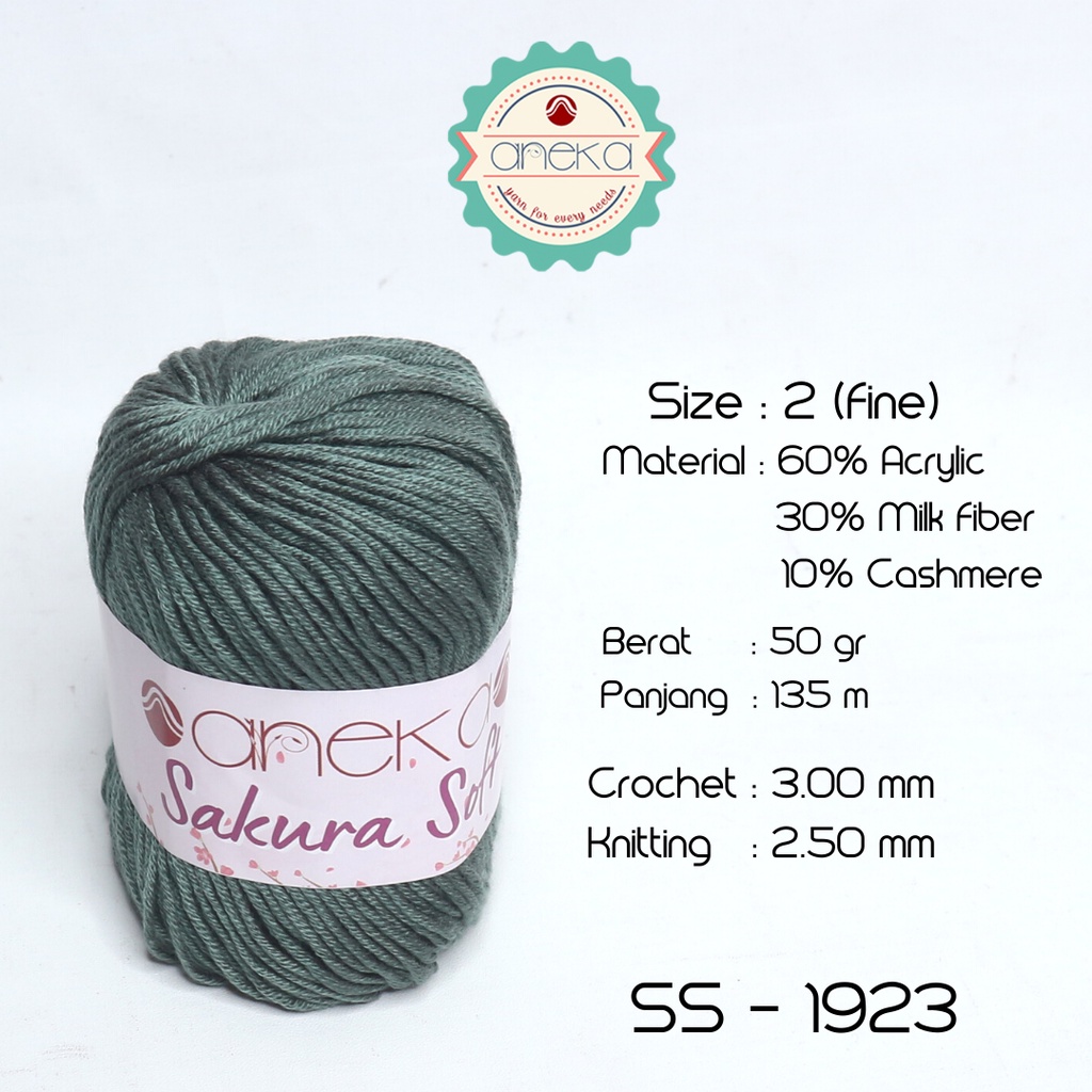 Benang Rajut Sakura Soft / Silk Cotton Milk Cotton Yarn - 1923