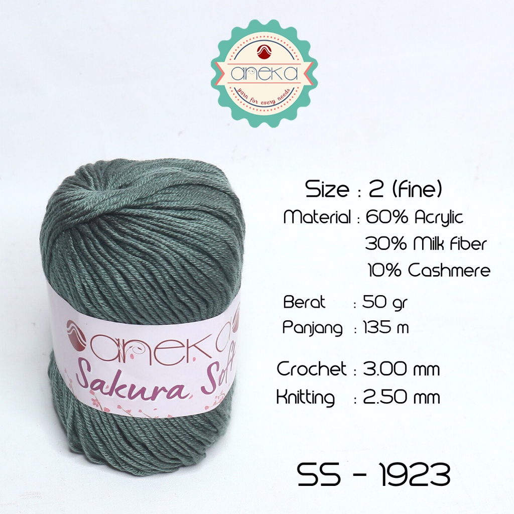 Benang Rajut Sakura Soft / Silk Cotton Milk Cotton Yarn - 1923