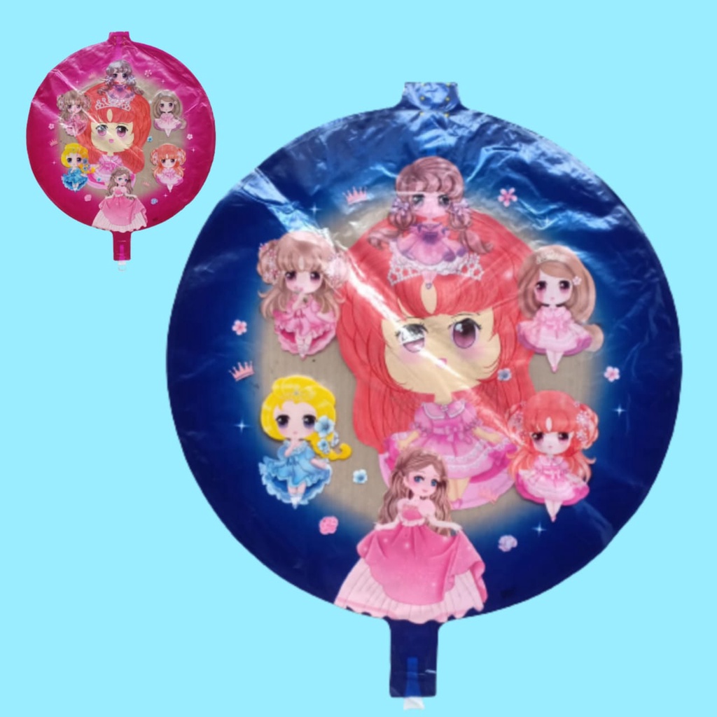 1pack ISI DOBEL PRINCES 1pack (BALON GAS/FOIL/TERBANG/KARAKTER)