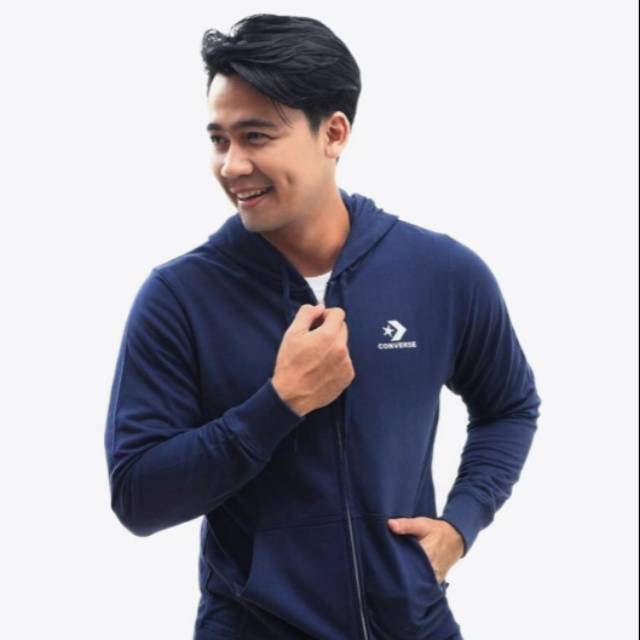 ORIGINAL Converse Star Chevron Fz Hoodie Jaket Navy