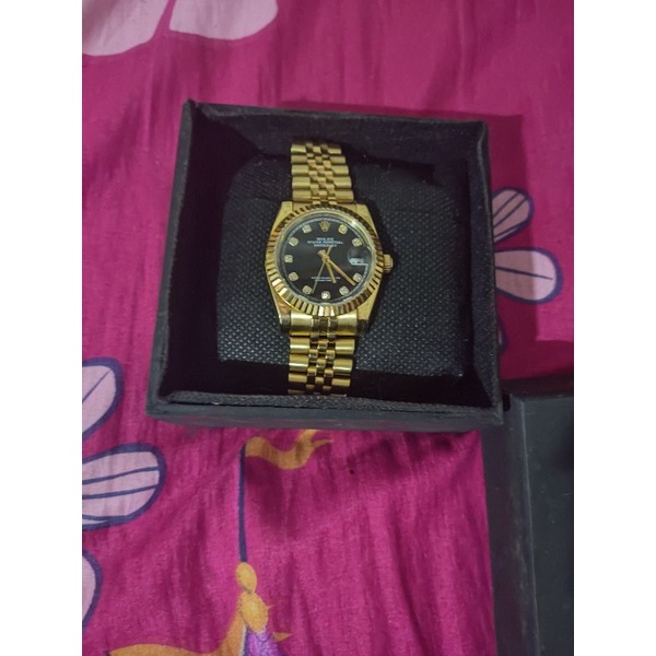 JAM TANGAN ROLEX OYSTER DATEJUST GOLD RANTAI JUBILE