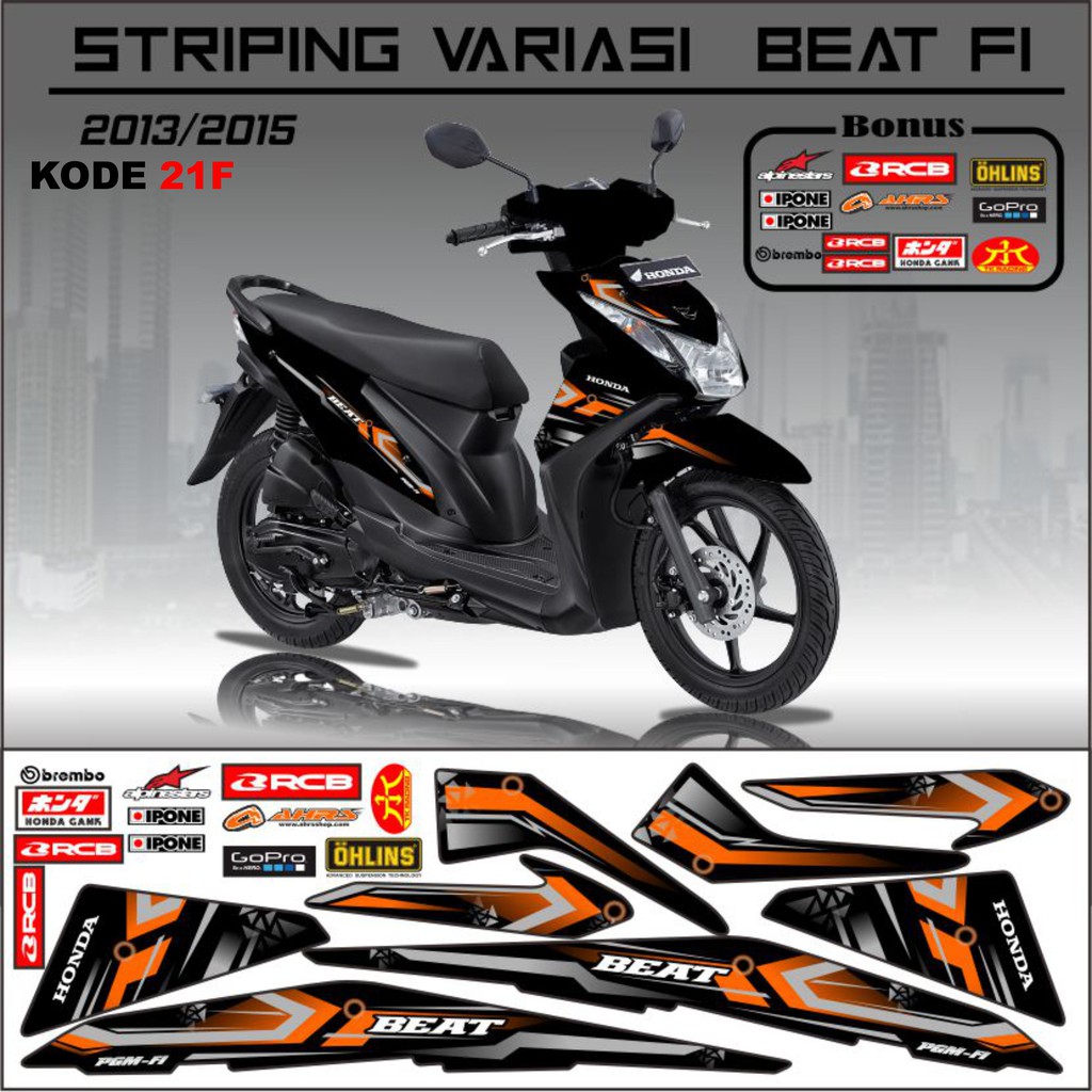 Striping Beat Variasi Stiker Beat Kode 21