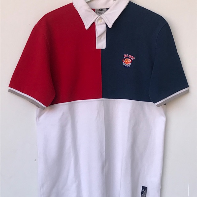Vintage Romantic Crown Color Block Polo Shirt( Second)