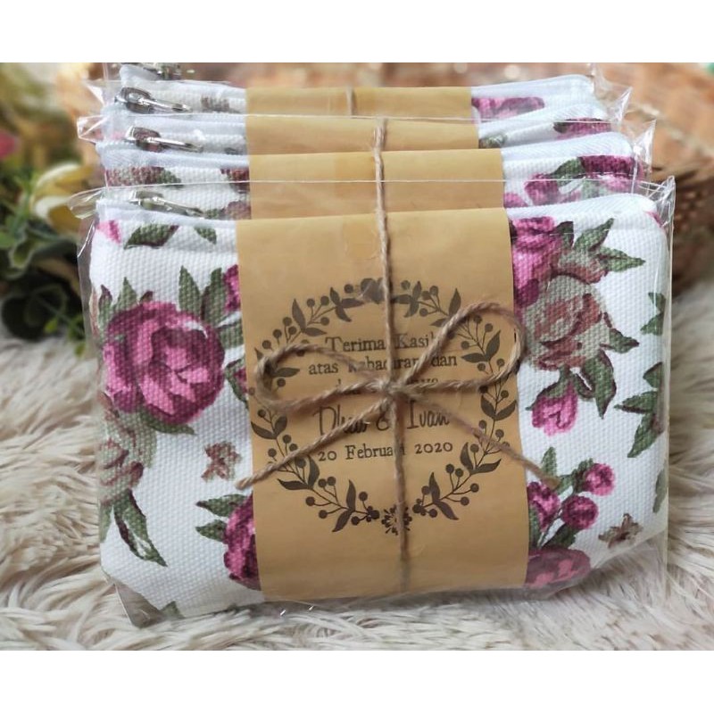 Pouch Kanvas / Pouch Murah  / Souvenir Pouch Kanvas / Souvenir  Pernikahan / Suvenir Pernikahan Unik
