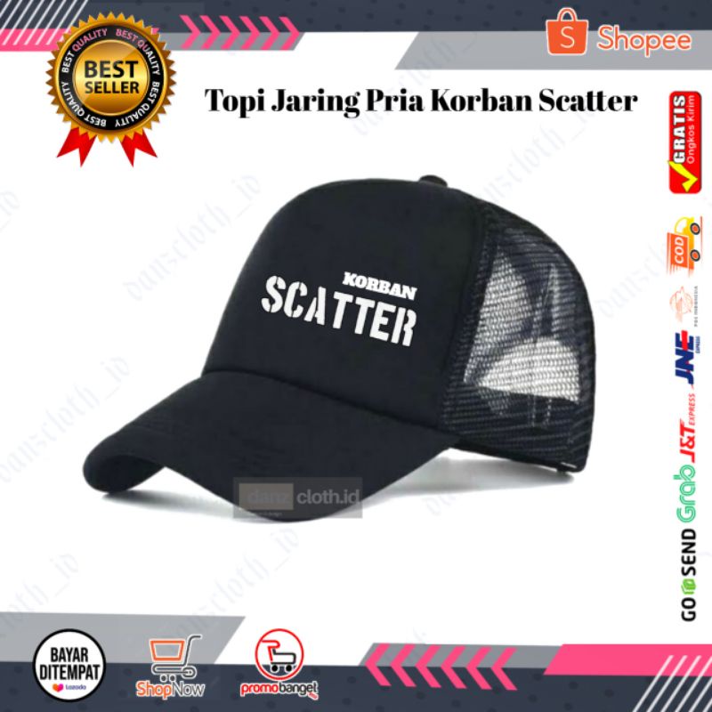 Topi Pria Priya Wanita Unisex Logo Korban Skatter Jaring Info Chip Original