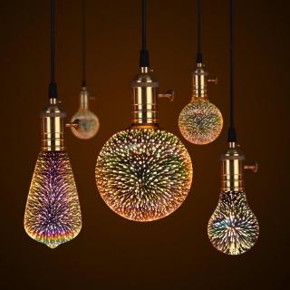 Lampu LED Desain Bintang Efek Api 3D Gaya Vintage untuk Lampu LED Desain Bintang Efek Api 3D Gaya Vintage untuk