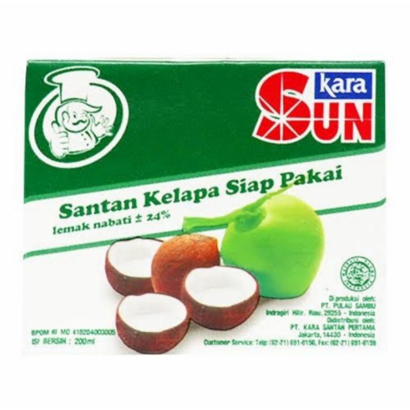 

Sun kara santan siap saji 200ml