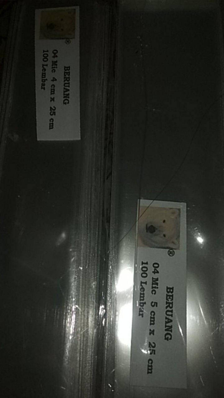 Opp 4x20 4x25 Pakai Lem Perekat Plastik Kaca Undangan Souvenir Alat Tulis Kue Kalung Aksesoris Tebal