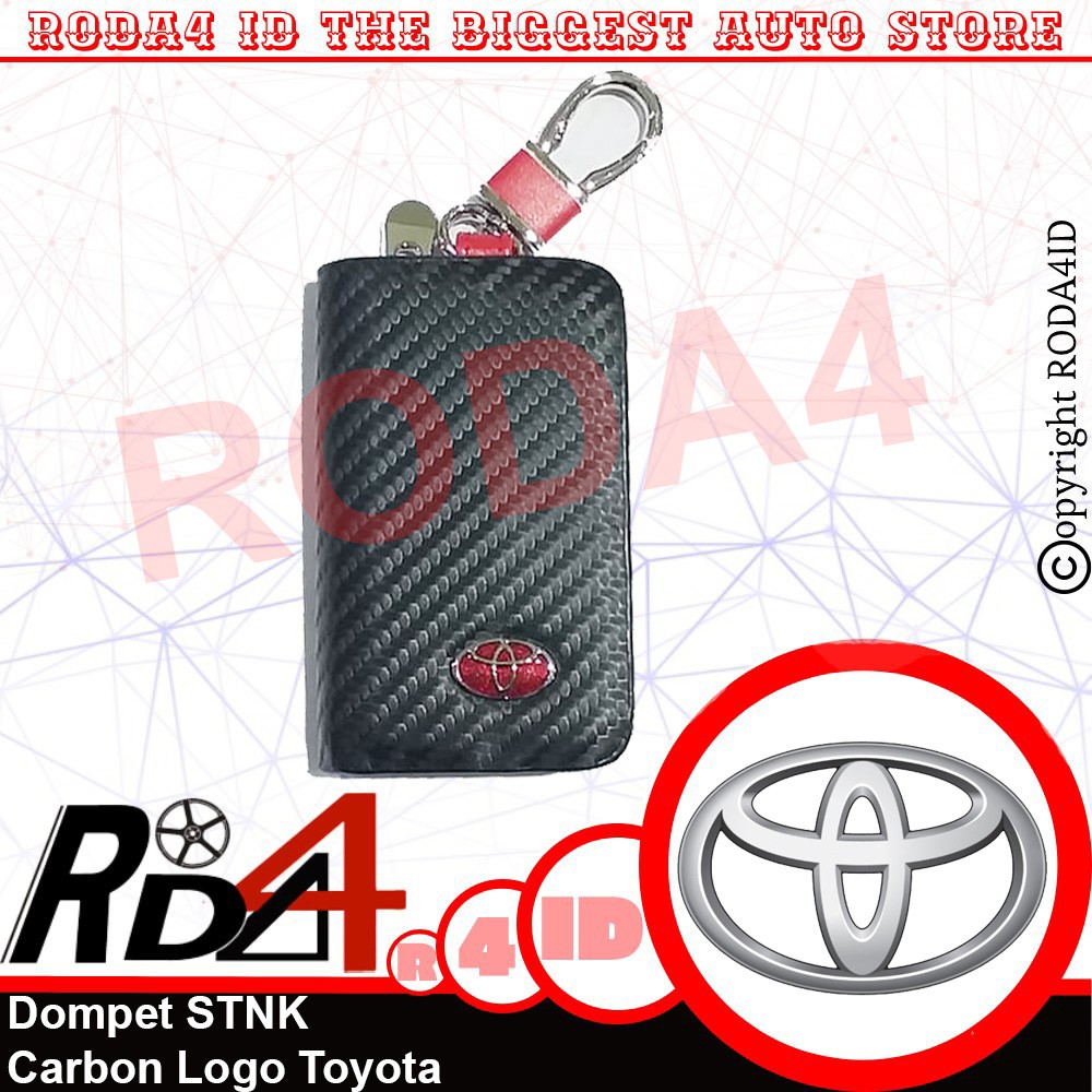 Dompet STNK Mobil Logo Toyota Motif Carbon